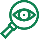 Icône loupe pour réduction des erreurs