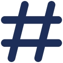 Icône hashtag pour références erronées